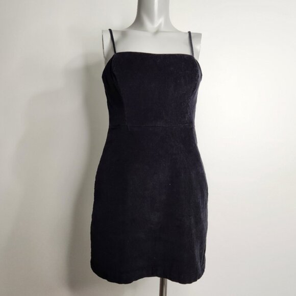 Aritzia X Wilfred Isabella Black Corduroy Mini Dress Size 4 - Picture 3 of 16